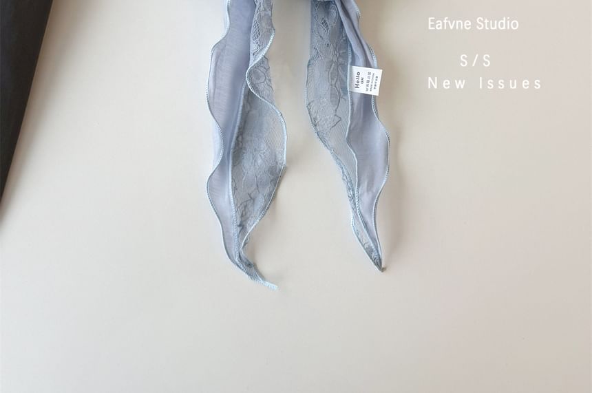 Panel Lettuce Edge Lace Scarf