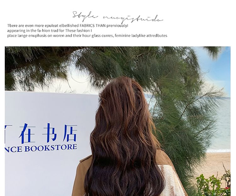 Collared Tweed Panel Button-Up Jacket