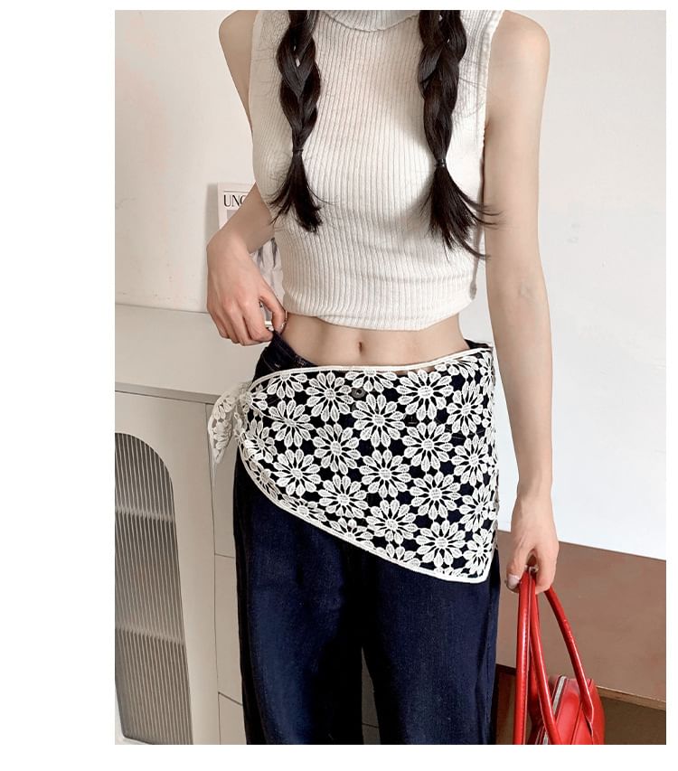 Crochet Overlay Mini Skirt