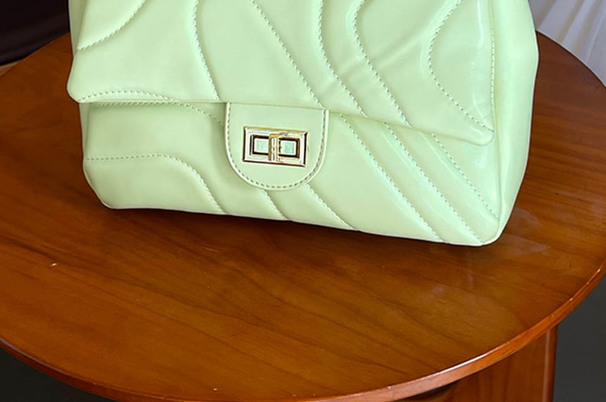 Plain Crossbody Leather Faux Flap Quilted Bag