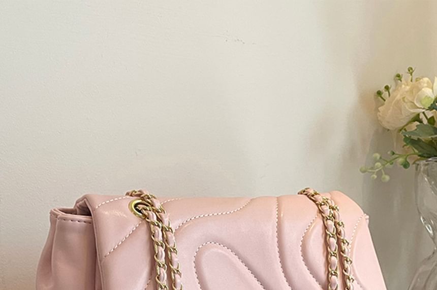 Plain Crossbody Leather Faux Flap Quilted Bag