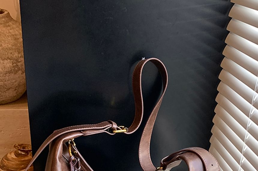 Faux Bag Plain Crossbody Charm Leather With