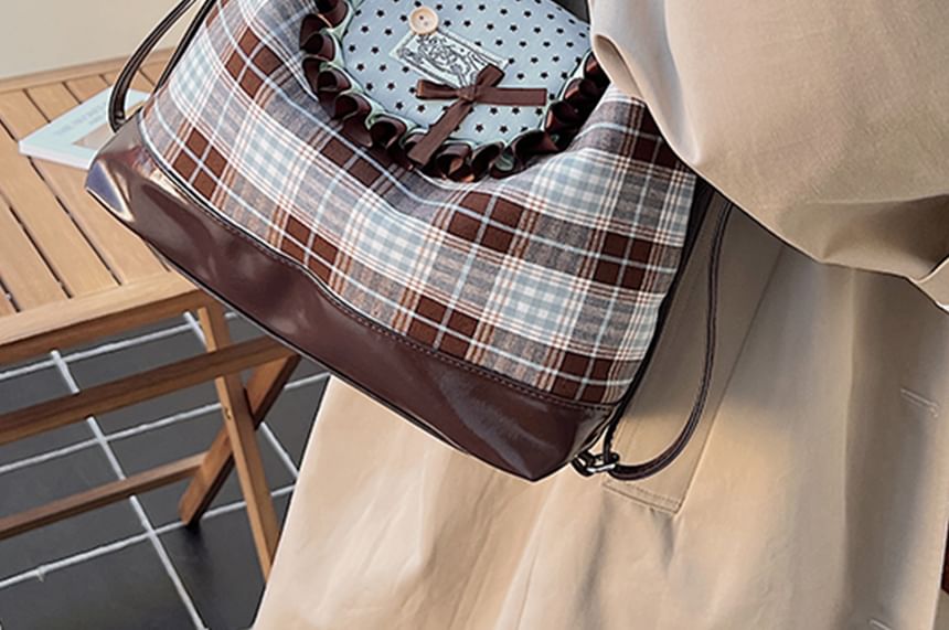 Crossbody Accent Bow Bag Patterned