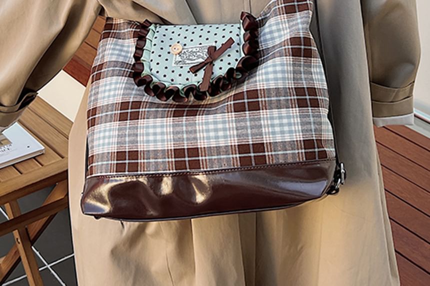 Crossbody Accent Bow Bag Patterned