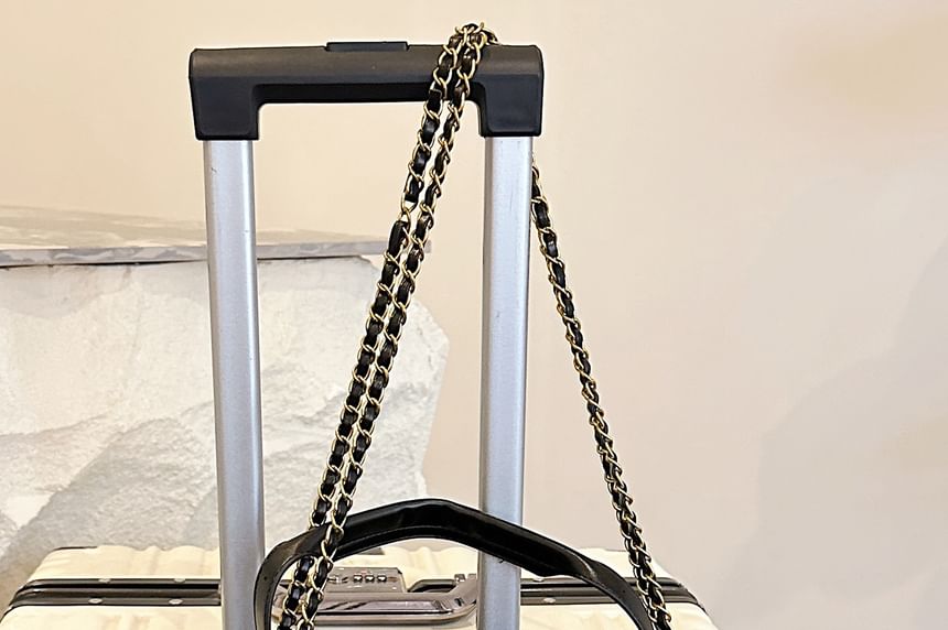 Crossbody Bag Tote Suede Chain Faux Strap Quilted