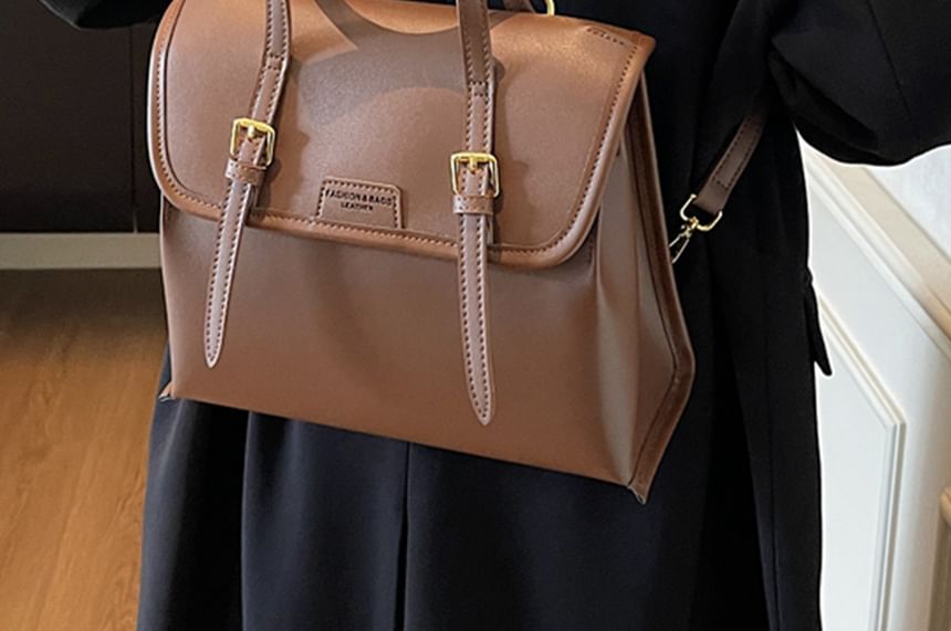 Backpack Faux Flap Leather