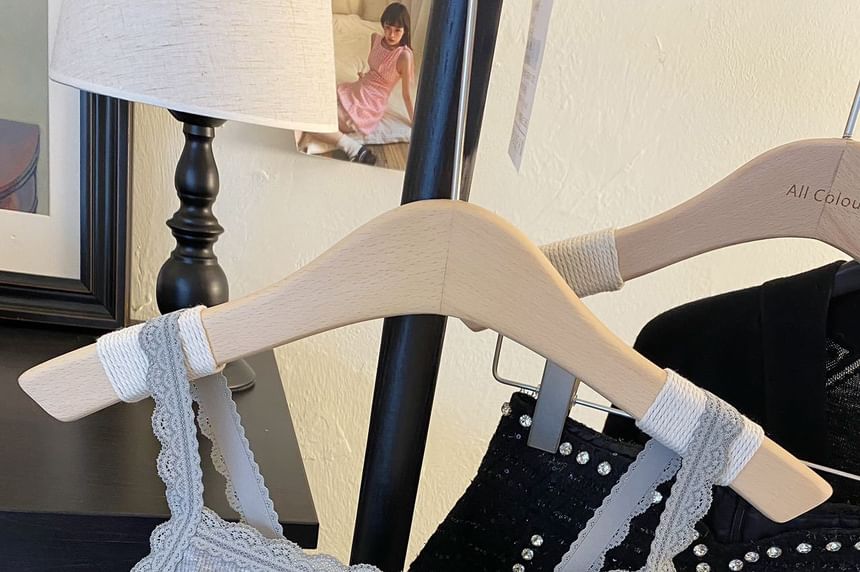 Sleeveless Lace Trim Plain Top