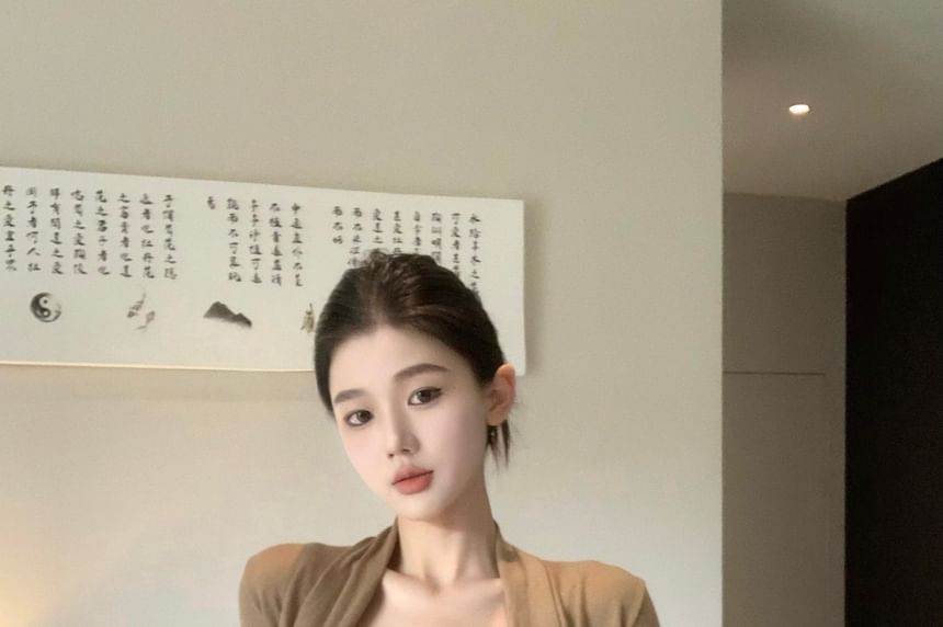 Crop Cami, Cardigan, and Mini Skirt Set