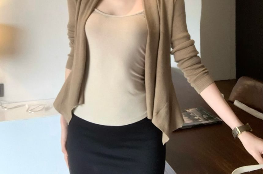 Crop Cami, Cardigan, and Mini Skirt Set
