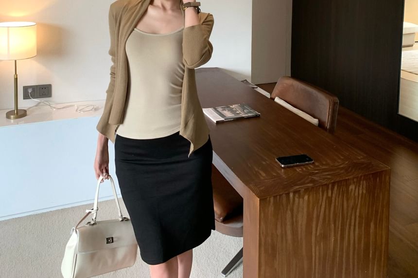 Crop Cami, Cardigan, and Mini Skirt Set