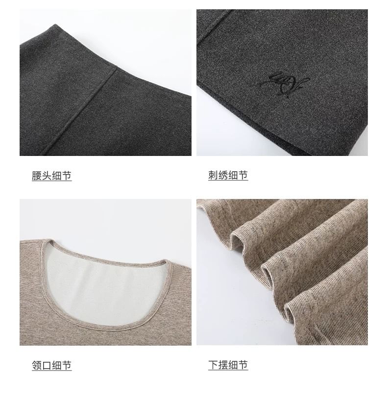 Elbow-Sleeve Turtleneck Plain Cable-Knit Sweater / High Waist Mini A-Line Skirt