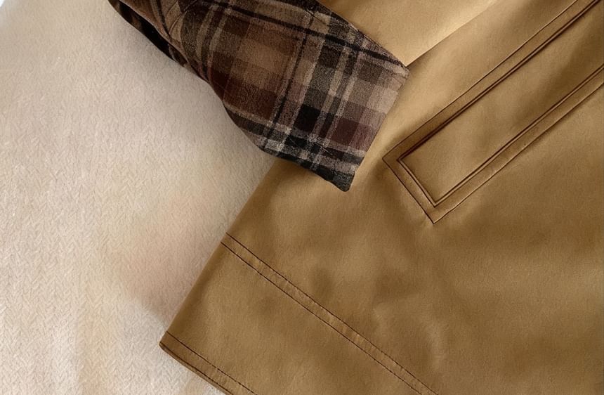 Two Tone Oversized Single-Breasted Jacket