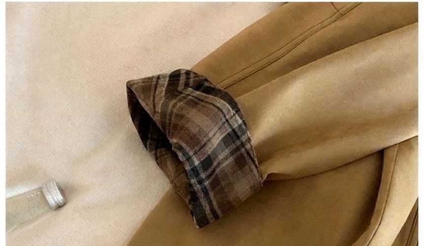 Two Tone Oversized Single-Breasted Jacket