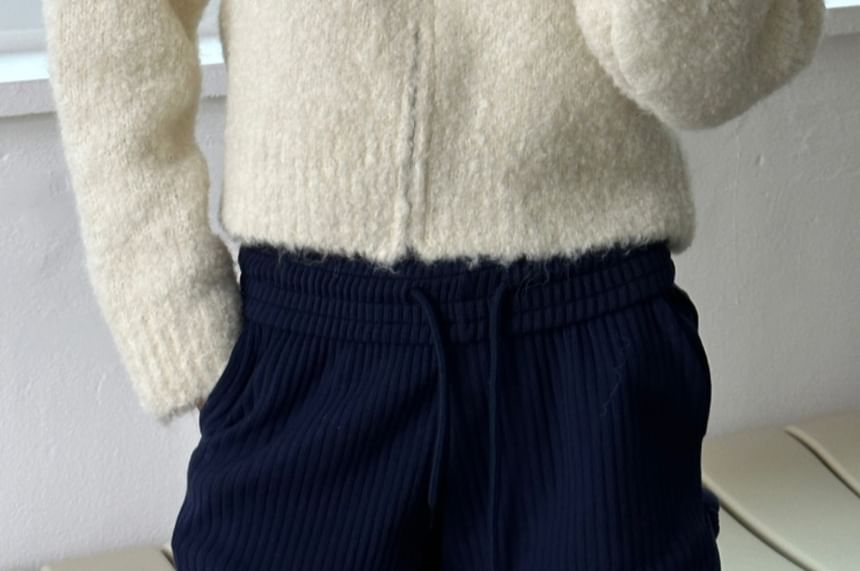 Collared Zip-Up Cardigan