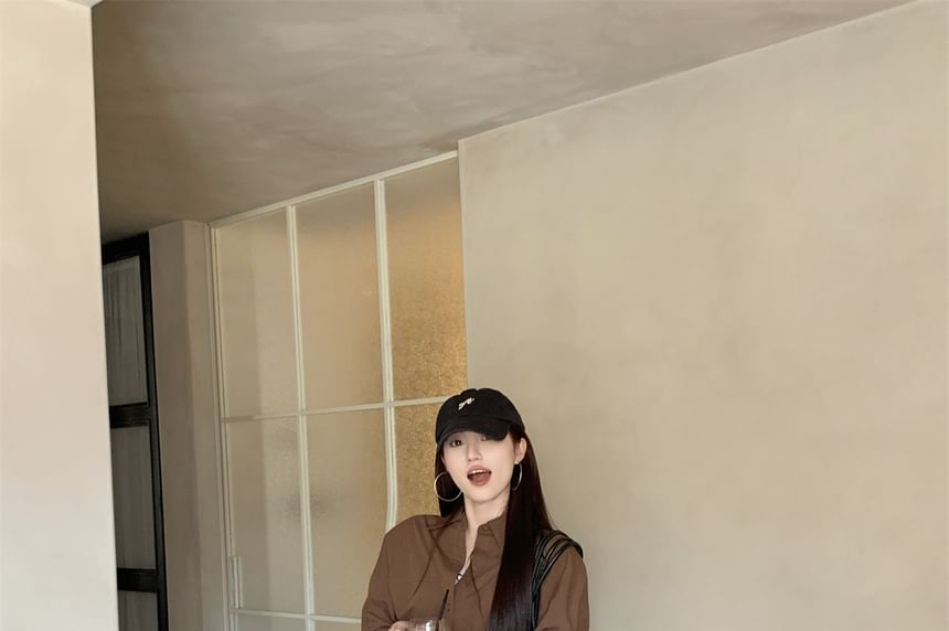 Collared Long Sleeve Button-Up Shirt
