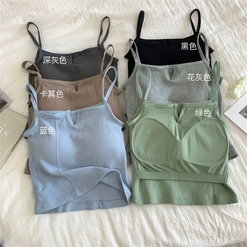 Cropped Sleeveless Camisole Top