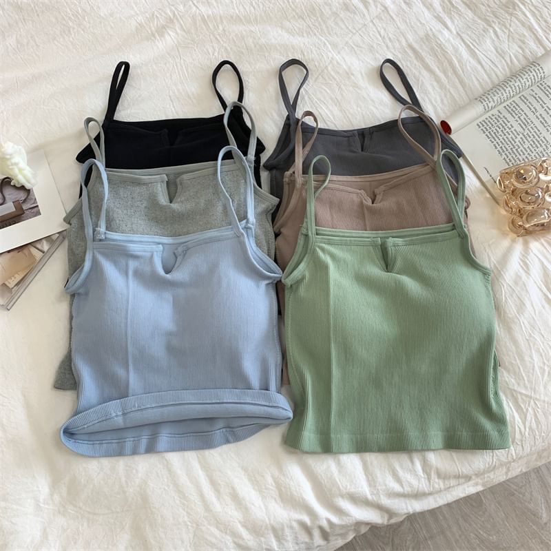 Cropped Sleeveless Camisole Top