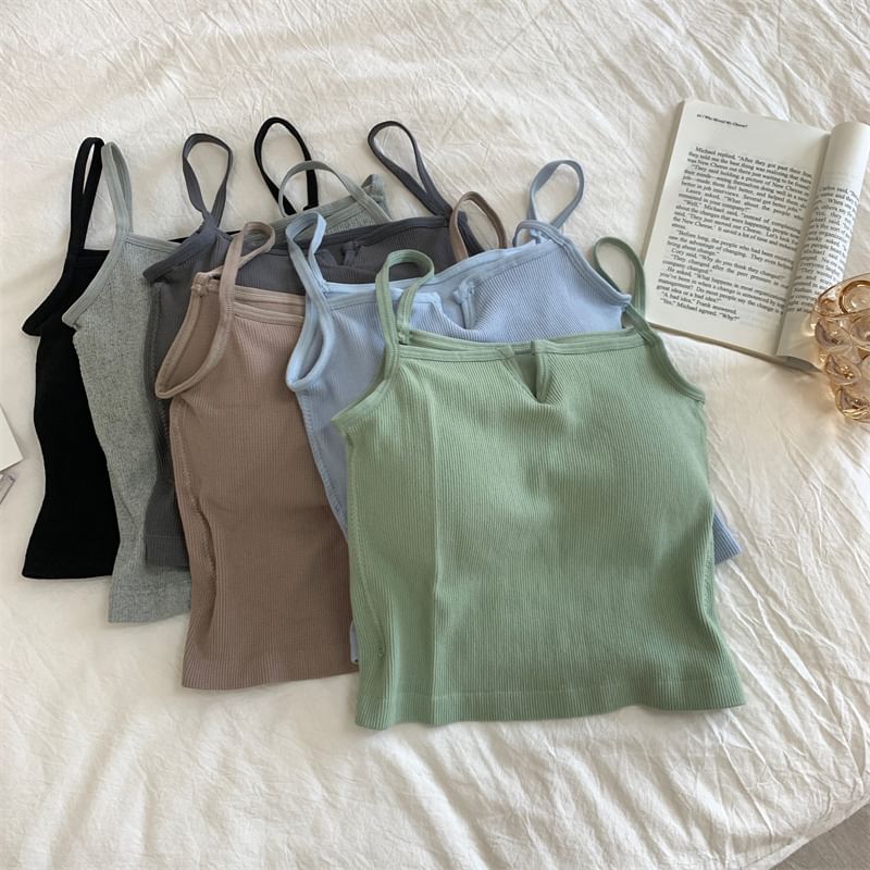 Cropped Sleeveless Camisole Top