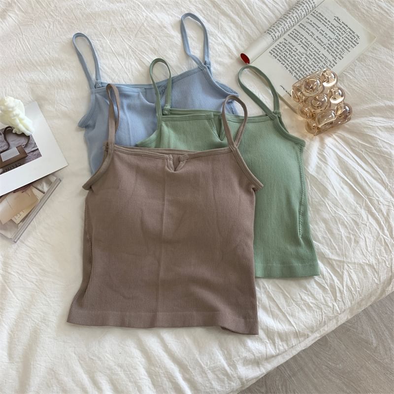 Cropped Sleeveless Camisole Top
