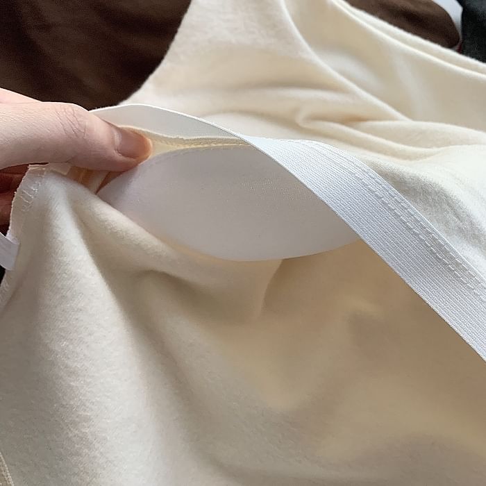 Sleeveless Basic Padded Vest Top
