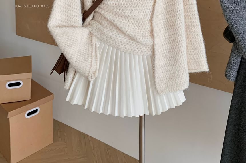 Two-Piece Set: Spaghetti Strap Knit Cami & Cardigan