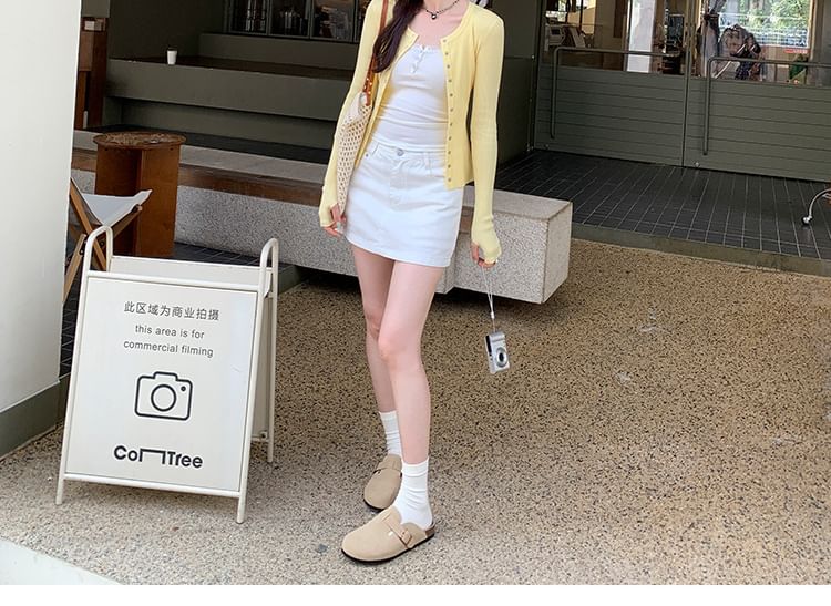 Classic Button-Front Knit Cardigan
