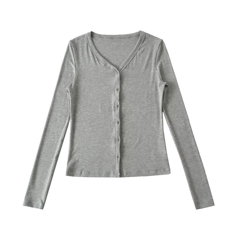 Classic V-Neck Knit Cardigan