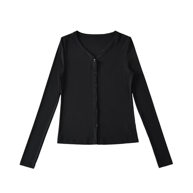 Classic V-Neck Knit Cardigan