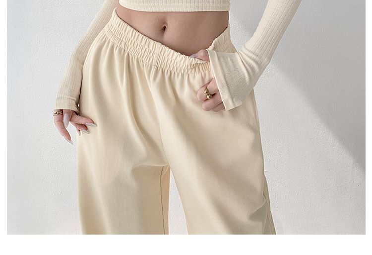 Cropped Off-Shoulder Long Sleeve Casual Tee