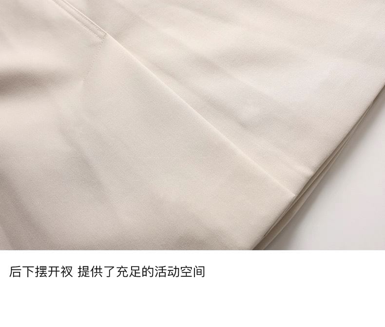 Collar Plain Double-Breasted Trench Coat