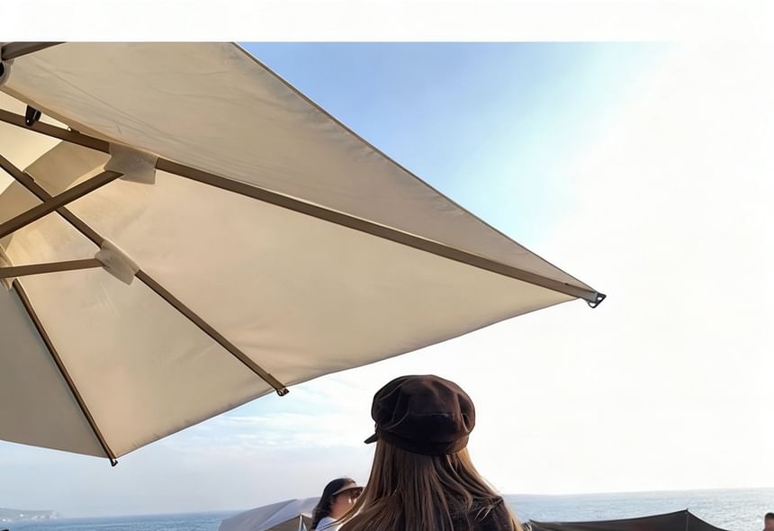 Plaid Reversible Hooded Poncho