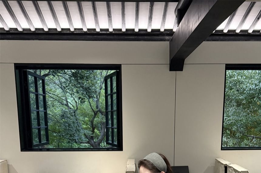 Plaid Tweed Jacket / Mini A-Line Skirt / Long-Sleeve Plain Blouse