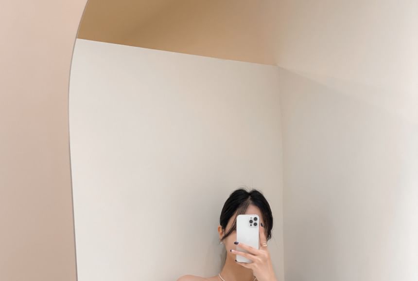 Off-Shoulder Asymmetrical Cable Knit Crop Top Long Sleeve