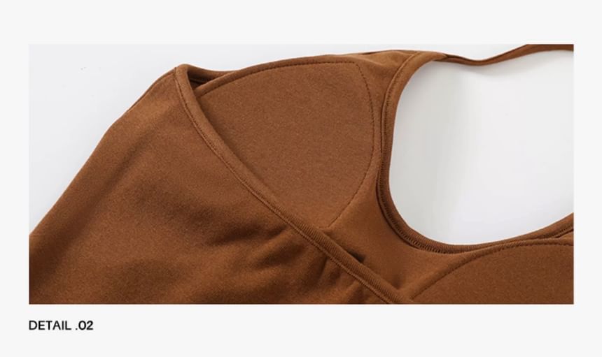 Halter Plain Top / Long Sleeve V-Neck Plain Ruched T-Shirt / High Waist Floral Print Midi A-Line Skirt / Set