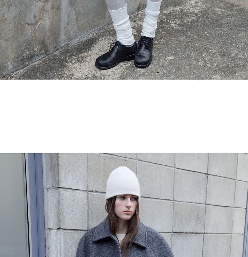 Woolen Half Mac Coat (Gray)