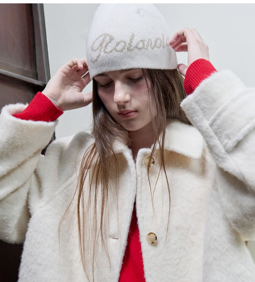 Woolen Half Mac Coat (Ivory)