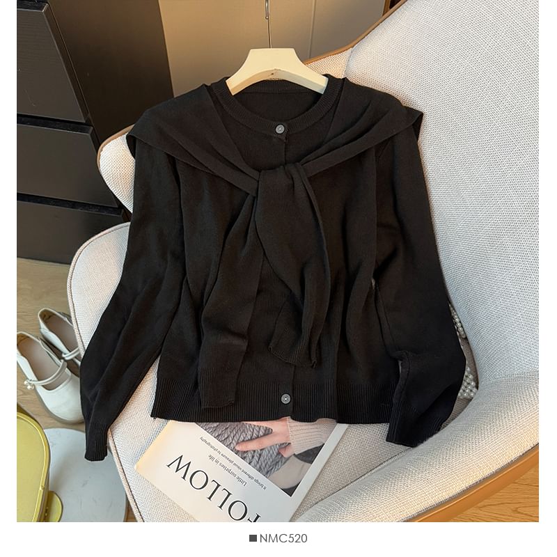 Long Sleeve Striped Loose-Fit Cardigan