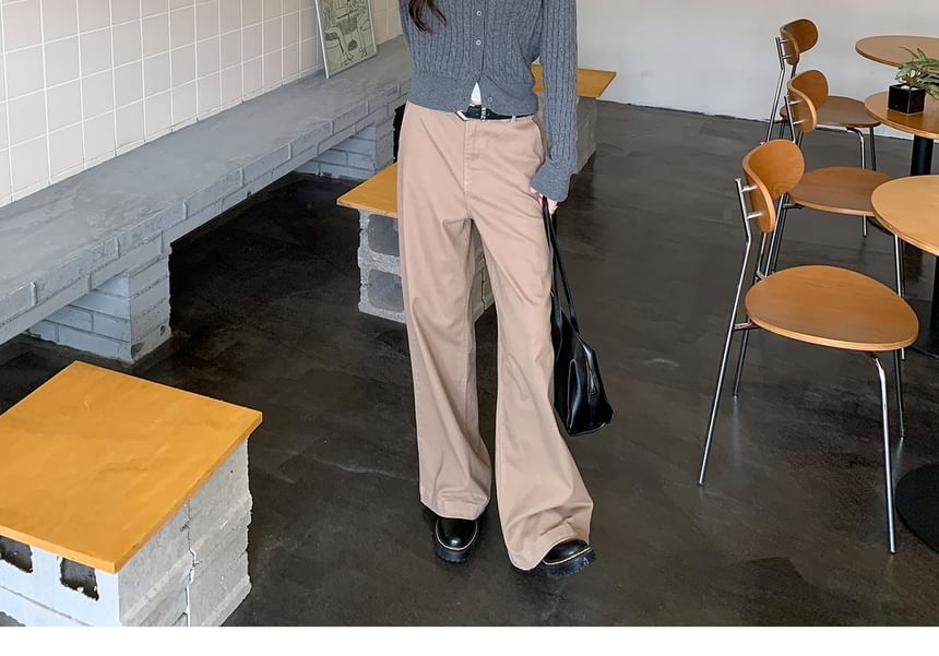 Button-Up Plain Cardigan