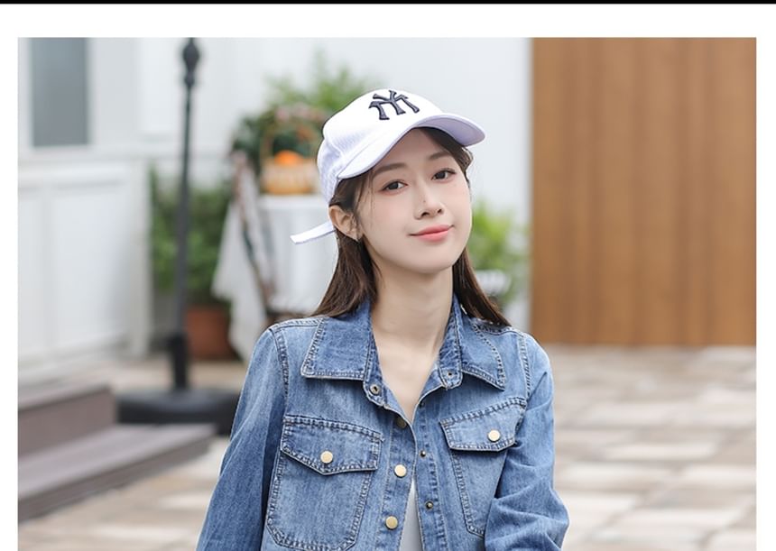Washed Denim Shirt Jacket with Button-Up Front