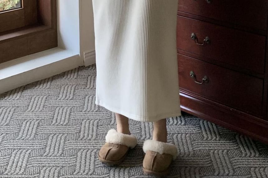 Long Sleeve Stand Collar Plain Half Zip Corduroy Maxi Loose Fit Dress