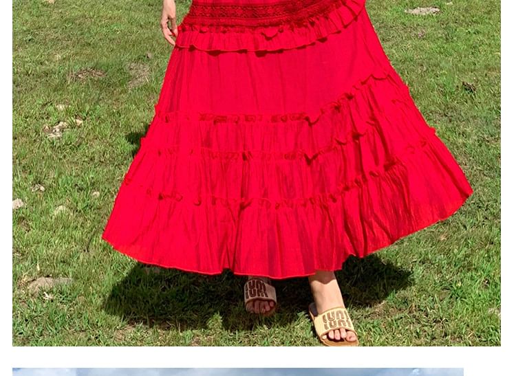Halter Neck Plain Maxi A-Line Dress