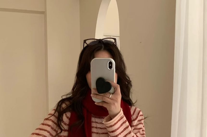 Striped Sweater with Round Neck