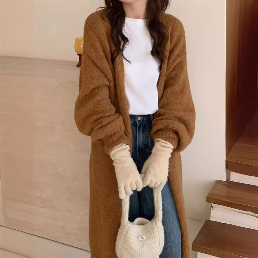 Plain Long Cardigan