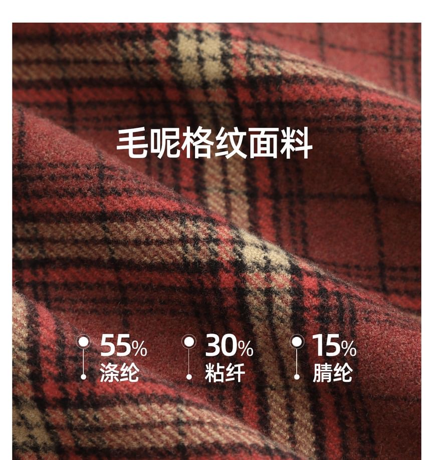 High Rise Plaid A-Line Skirt Various Designs