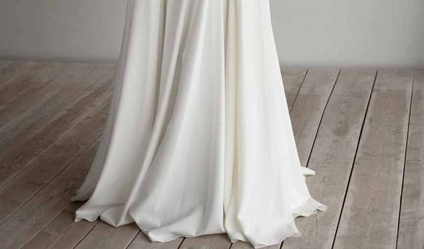 3/4 Sleeve Boat Neck Plain Pocket Maxi A-Line Dress