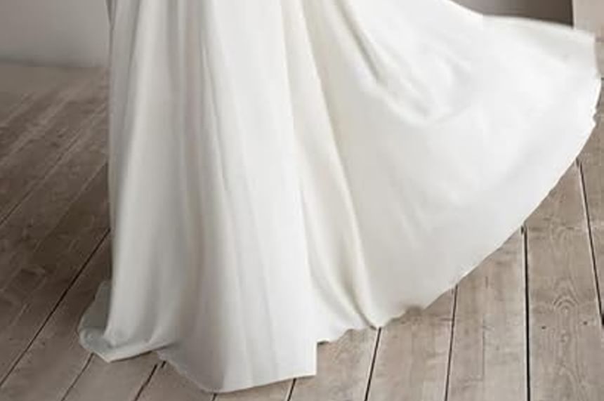 3/4 Sleeve Boat Neck Plain Pocket Maxi A-Line Dress