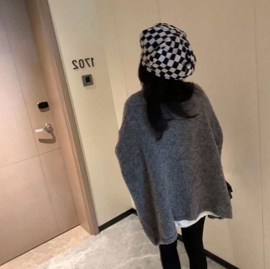 Open Front Plain Cardigan