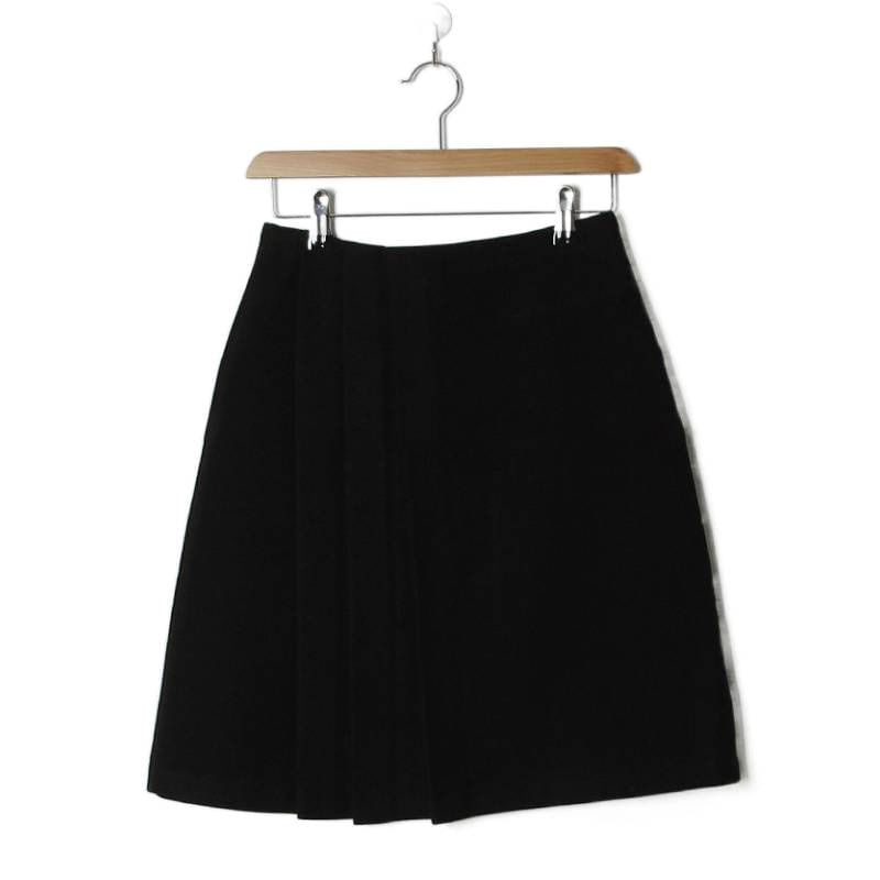 Pleated A-Line Skirt with High Waist