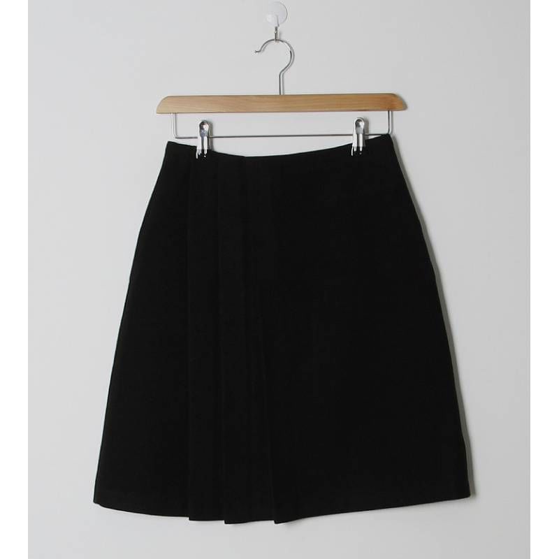 Pleated A-Line Skirt with High Waist