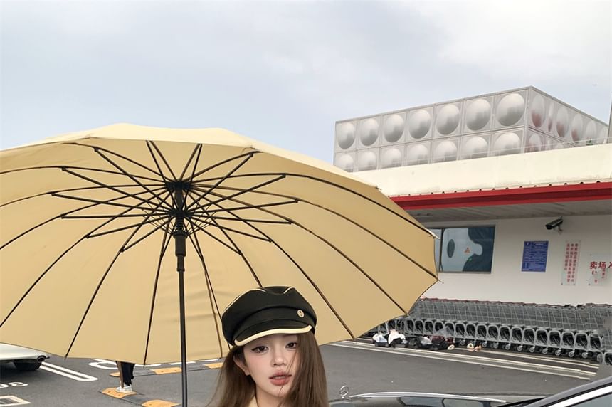 Collared Belted Hook And Eye Tweed Crop Jacket / High Waist Plain Pleated Mini A-Line Skirt